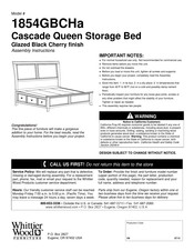 Whittier Wood Cascade 1854GBCHa Assembly Instructions Manual