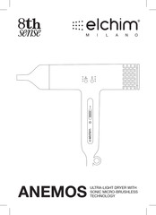 elchim 8th sense ANEMOS Instructions Manual