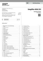 SSP Simplifier BOX 253 Operating Manual