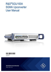 Ronde & Schwarz R&S SGU100A User Manual