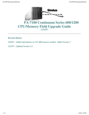 Stratus PA-7100 Continuum Series Upgrade Manual