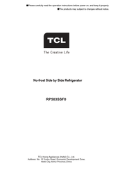 TCL PR503SSF0 Quick Start Manual