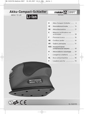 MEISTER CRAFT MDSC 72 LIO Operating Instructions & Safety Hints