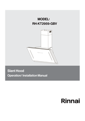 Rinnai RH-KT2959-GBV Operation & Installation Manual