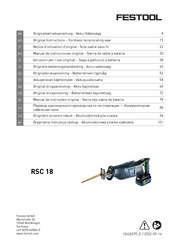 Festool RSC 18 Original Instructions Manual