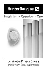 Hunterdouglas Luminette Privacy Sheers Installation Operation Care