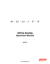 Ross Ultrix Acuity Operation Manual