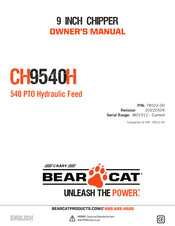 Crary Bear Cat CH9540H Owner's Manual