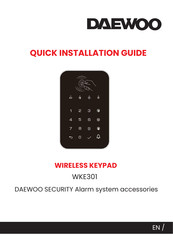 Daewoo WKE301 Quick Installation Manual