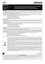 Orno OR-ZS-804 Manual