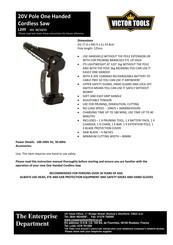 Victor Tools L249 Instructions Manual