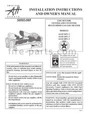 American Hearth SHILON ALSU24F1-2 Installation Instructions And Owner's Manual