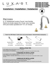 Luxart HR2708LHE-PUCP Installation Manual