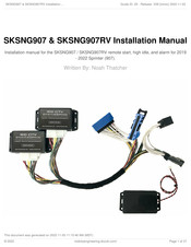 Midcity Engineering SKSNG907RV Installation Manual