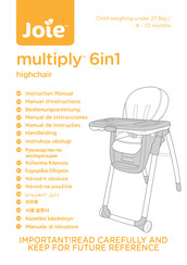 Joie multiply 6in1 Instruction Manual