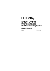 Dolby Laboratories DolbyRemote DP561 User Manual