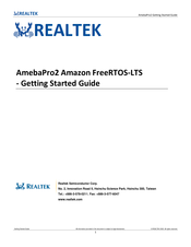 Realtek AmebaPro2 RTL8735B Getting Started Manual