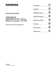 Siemens SIMOCODE DP PCS 7 Programming And Operating Manual