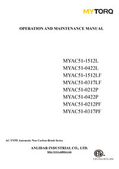 ANLIDAR MYTORQ MYAC51-0212PF Operation And Maintenance Manual