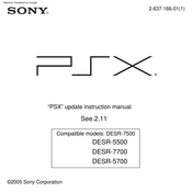 Sony PSX DESR-7500 Update Instruction Manual