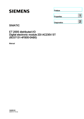 Siemens 6ES7131-4FB00-0AB0 Manual