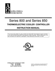 Alpha Omega Instruments 800 Series Instruction Manual