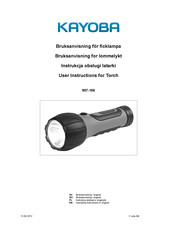 Kayoba 957-156 User Instructions