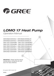 Gree LOMO 17 GWH12QC-D3DNB2M/O Operation Manual