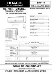 Hitachi RAC-S24H2 Service Manual