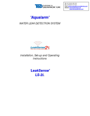 Jam Aqualarm LeakSense 2 Installation, Set-Up And Operation Manual