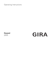 Gira 2605 Series Operating Instructions Manual