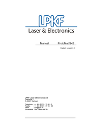 LPKF ProtoMat S42 Manual