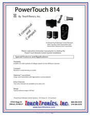 TouchTronics PowerTouch 814 Series Instruction Manual