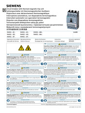 Siemens 3VA52-MU Series Operating Instructions Manual