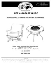 HAMPTON BAY REDWOOD VALLEY FSS60428RSP Use And Care Manual