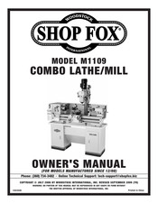 Woodstock SHOP FOX M1109 Owner's Manual