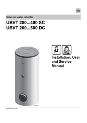 Baxi UBVT 500 DC Installation, User And Service Manual