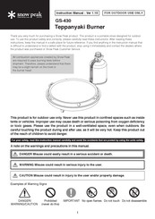 Snow Peak GS-430 Instruction Manual