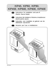 Harvia Type KIP80 Instructions For Installation And Use Manual