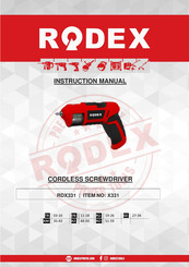 RODEX RDX331 Instruction Manual