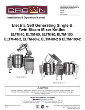 Middleby CROWN ELTM-100-2 Installation & Operation Manual