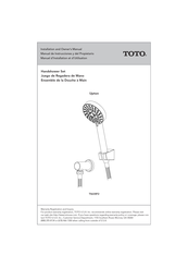 Toto Upton TS630F2 Installation And Owner's Manual