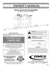 Fimco 25-3N-ATV-GS Owner's Manual
