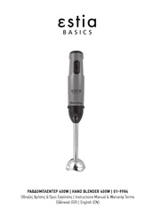 Estia 06-9984 Instruction Manual And Warranty