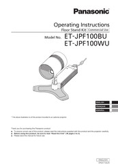 Panasonic ET-JPF100BU Operating Instructions Manual