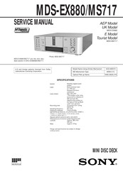 Sony MDS-EX880 Service Manual