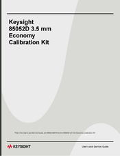 Keysight 85052D User's And Service Manual