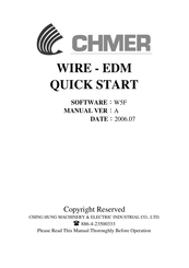 CHMER WIRE EDM Quick Start Manual