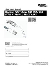 Lincoln Electric Magnum PRO Curve HDE 450 Operator's Manual