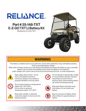 Reliance 25-148-TXT Manual